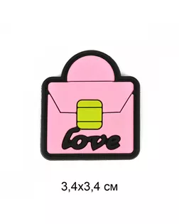 Аппликации пришивные Love 3,4х3,4см уп.20шт арт. МГ-118014-1-МГ0986479