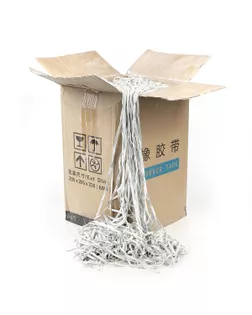 Резинка латексная рифленая 4мм, толщ.0,7мм цв. белая уп.5кг арт. МГ-118176-1-МГ0988753