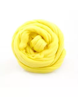 Шерсть для валяния ТРО "Гребенная лента" (тонкая мериносовая шерсть) 100г цв.0027 лимон арт. МГ-112737-1-МГ0992485