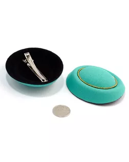 Шляпа (таблетка) р.8х7см цв.бирюзовый арт. МГ-2900-1-МГ0216291
