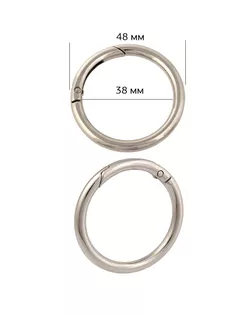 Карабин ш.3,8см, 10шт арт. МГ-10679-1-МГ0716061