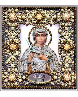 Набор для вышивания хрустальными бусинами ОБРАЗА В КАМЕНЬЯХ Святая Лидия 16,5х14,5 см арт. МГ-36863-1-МГ0278952