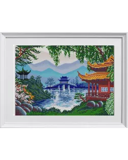 Рисунок на ткани (Бисер) КОНЁК Китайские пагоды 29х39см арт. МГ-67400-1-МГ0751352