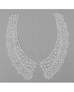 Воротник гипюр KRUZHEVO 21см цв.белый уп.25 комп арт. МГ-98786-1-МГ0808697