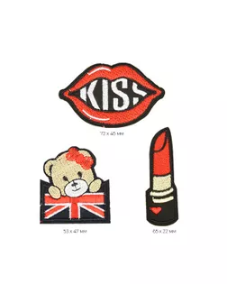 Набор термоаппликаций Kiss уп.3шт арт. МГ-111329-1-МГ0597164