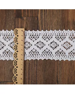 Тесьма вязаная KRUZHEVO 75мм TBY-5160-1.02 цв.белый уп.10м арт. МГ-111961-1-МГ0987031