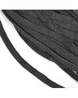 Шнур плоский х/б турецкое плетение ш.1cм 50м (031 антрацит) арт. МГ-112695-1-МГ0961123