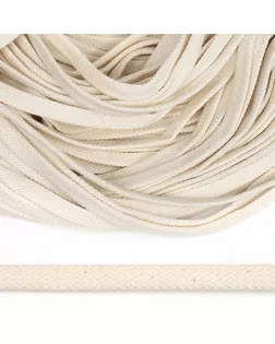 Шнур плоский х/б турецкое плетение TW ш.1,2см 50м (002 суровый светлый) арт. МГ-113109-1-МГ0977720