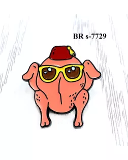 Броши BR s-7729 персиковый pink арт. МБ-3653-1-МБ00000247345