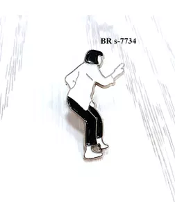 Броши BR s-7734 белый white арт. МБ-3657-1-МБ00000247349