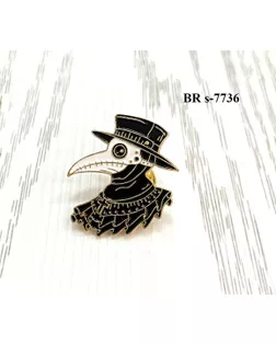 Броши BR s-7736 черный с золотом black арт. МБ-3673-1-МБ00000247365