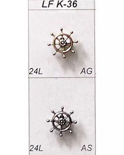 Пуговицы LF K-36 золото черненое ag, 24L (15 мм) арт. МБ-2874-1-МБ00000138511
