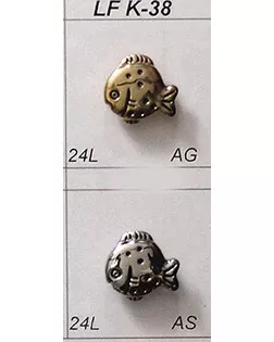 Пуговицы LF K-38 золото черненое ag, 28L (18 мм) арт. МБ-2876-1-МБ00000138515
