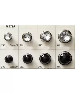 Пуговицы TI 2785 прозрачный clear/s, 24L (15 мм) арт. МБ-148-1-МБ00000142773