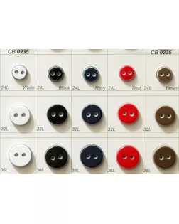 Пуговицы CB 0235 черный black, 24L (15 мм) арт. МБ-163-1-МБ00000144022