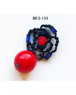 Броши BR s-153 черный black арт. МБ-716-1-МБ00000237902