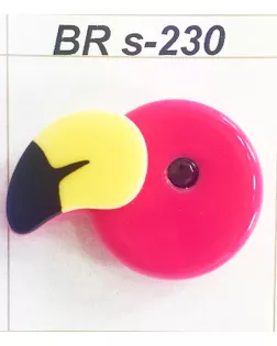 Броши BR s-230 розовый pink арт. МБ-838-1-МБ00000239229
