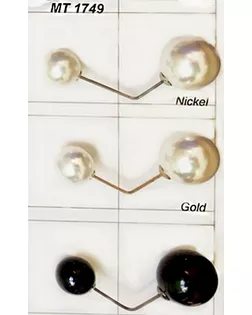 Броши MT 1749 белый с золотом gold арт. МБ-883-2-МБ00000239773