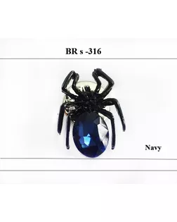 Броши BR s-316 т. синий navy арт. МБ-1021-1-МБ00000240285