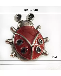 Броши BR s-318 красный red арт. МБ-1023-1-МБ00000240287