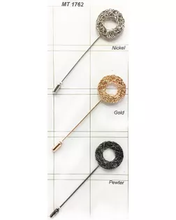 Броши MT 1762 олово (черный никель) pewter арт. МБ-1027-1-МБ00000240936