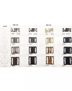 Пряжки MB 122 серебро (никель) nickel, 09 мм арт. МБ-1103-1-МБ00000240774