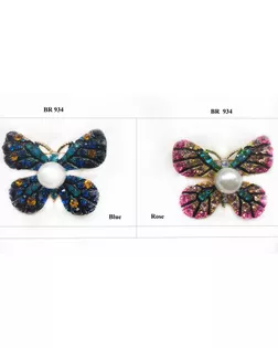 Броши BR 934 золото blue арт. МБ-1156-1-МБ00000241868