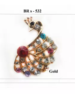 Броши BR s-532 золото gold арт. МБ-1160-1-МБ00000241874