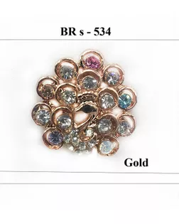 Броши BR s-534 золото gold арт. МБ-1162-1-МБ00000241876