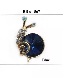 Броши BR s-567 золото blue арт. МБ-1188-1-МБ00000241902