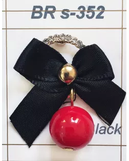 Броши BR s-352 черный black арт. МБ-1649-1-МБ00000245086