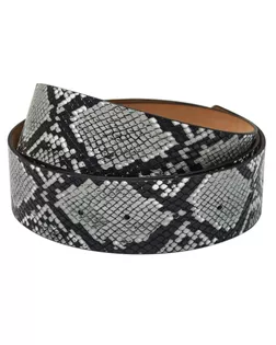 Полотно для ремня и/к,  c эффектом змеиной кожи, длина 120см, ширина 4см, цвет черный+зеленый, тип 145 арт. ССФ-1702-5-ССФ0017654964