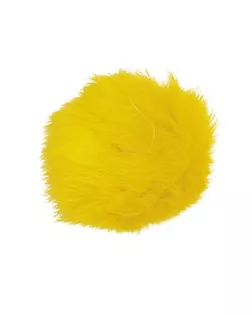 Украшение пришивное текстильное, "помпон", цвет желтый, тип 61223УП арт. ССФ-458-2-ССФ0017583124