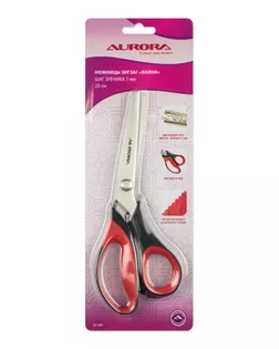 Ножницы зиг-заг «Волна», 23 см, шаг зубчика 7 мм, Aurora арт. СВКТ-5185-1-СВКТ0024087