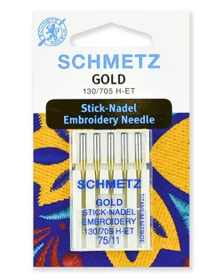 Иглы для вышивки Gold, титаниум №75, 5шт арт. СВКТ-12429-1-СВКТ0025798