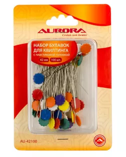 Набор булавок для квилтинга с плоской головкой в виде цветка 42мм арт. СВКТ-7088-1-СВКТ0028456