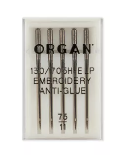 Иглы вышивальные Anti-Glue №75, 5шт арт. СВКТ-7664-1-СВКТ0030111