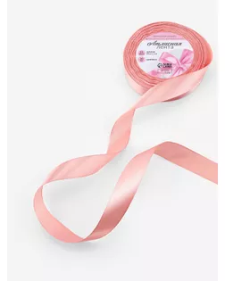 Лента атласная, 20 мм × 23 ± 1 м, цвет жемчужно-розовый №166 арт. СМЛ-111290-1-СМЛ0001218281