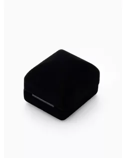 Футляр под серьги/кольцо "Классика" прямоугольник 5*5,5*3, цвет чёрный арт. СМЛ-516-1-СМЛ1109772