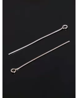 Штифт с петлёй СМ-1087, 4 см, упаковка 100 гр, цвет серебро арт. СМЛ-24163-1-СМЛ1148746