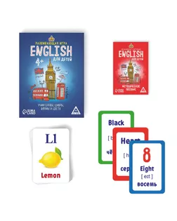 Настольная развивающая игра «English для детей», 70 карт арт. СМЛ-106295-1-СМЛ0001320758