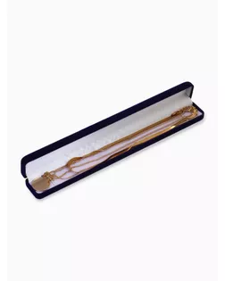 Футляр под браслет/цепочку/часы 23,5*3*2, цвет синий, вставка белая арт. СМЛ-20432-2-СМЛ1200872