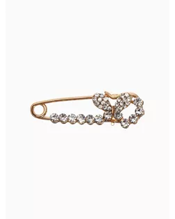 Булавка "Россыпь", цвет белый в золоте, 3,5 см арт. СМЛ-728-1-СМЛ1204872