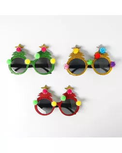 Карнавальные очки «Ёлочка», цвета МИКС арт. СМЛ-154689-1-СМЛ0001371646