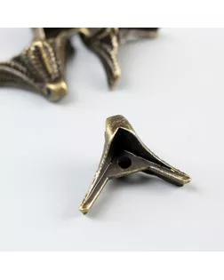 Уголок (ножка) для шкатулки металл "Рептилия" (набор 4 шт) 1,5х2х1,5 см арт. СМЛ-203347-1-СМЛ0001364559