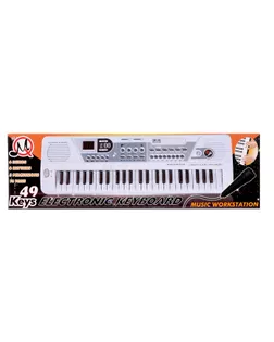 Синтезатор «Музыкант» с микрофоном, 49 клавиш, работает от сети и от батареек арт. СМЛ-43337-1-СМЛ0001427315