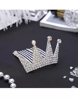 Диадема для волос "Королевская особа" 3,5*7,5 см страза арт. СМЛ-37083-1-СМЛ0001505211