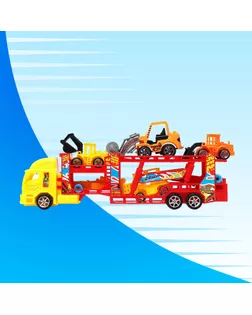 Грузовик инерционный «Автовоз», с 6 машинами, цвета МИКС арт. СМЛ-43973-1-СМЛ0001553582