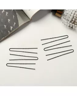 Шпильки для волос чёрные, 7,5 см (набор 10 шт.) арт. СМЛ-20255-1-СМЛ1475063