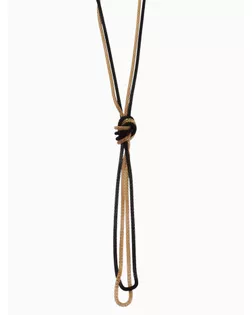 Бусы 2 нити "Трансформер" (несколько способов носки), цвет черно-золотой, 118см арт. СМЛ-20777-3-СМЛ1612955